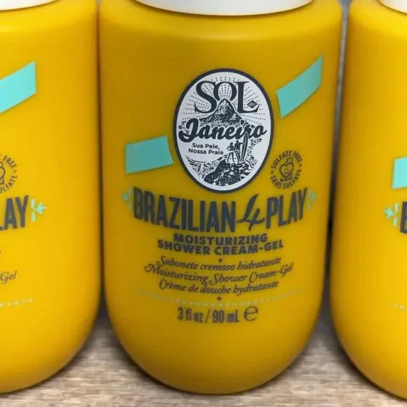Lot of 3 Sol De Janeiro Brazilian Play Moisturizing Shower Cream-Gel 3 fl oz New